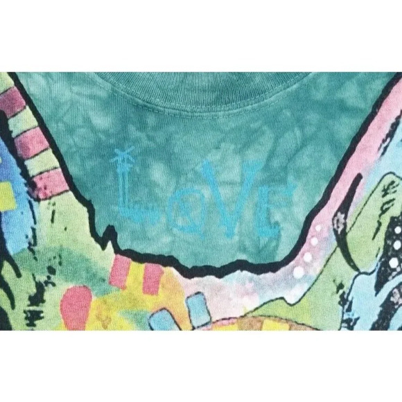 The Mountain Small Mens Green Tie Dye Dog Graphic All You Need is Love and a Dog - Picture 5 of 10
